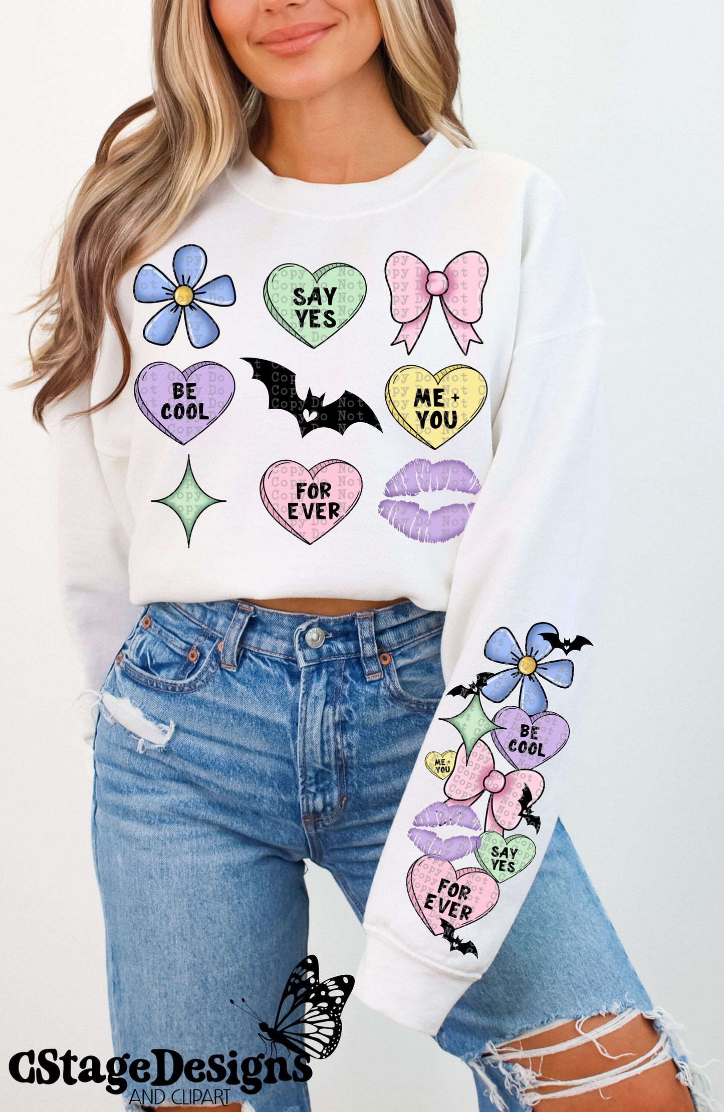 VALENTINES HEARTS BATS W/ SLEEVE