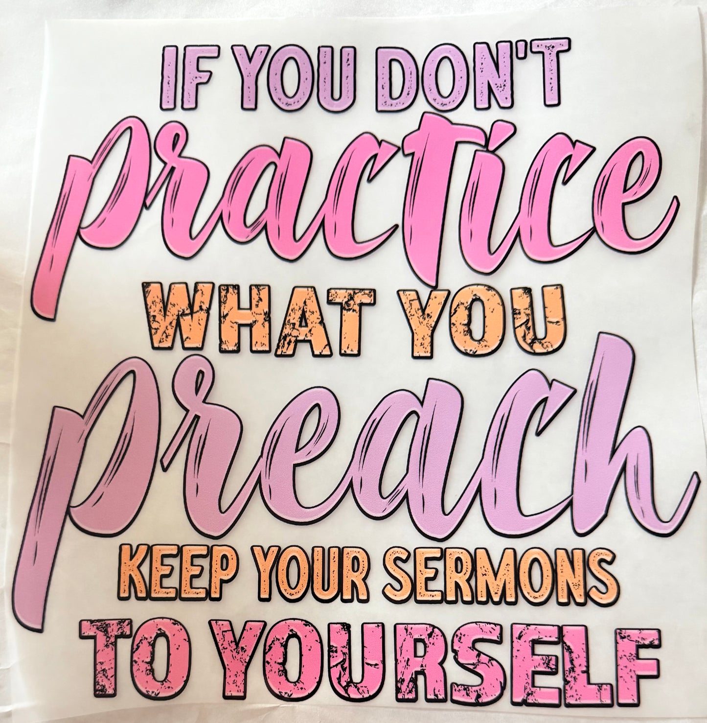 Practice what you preach