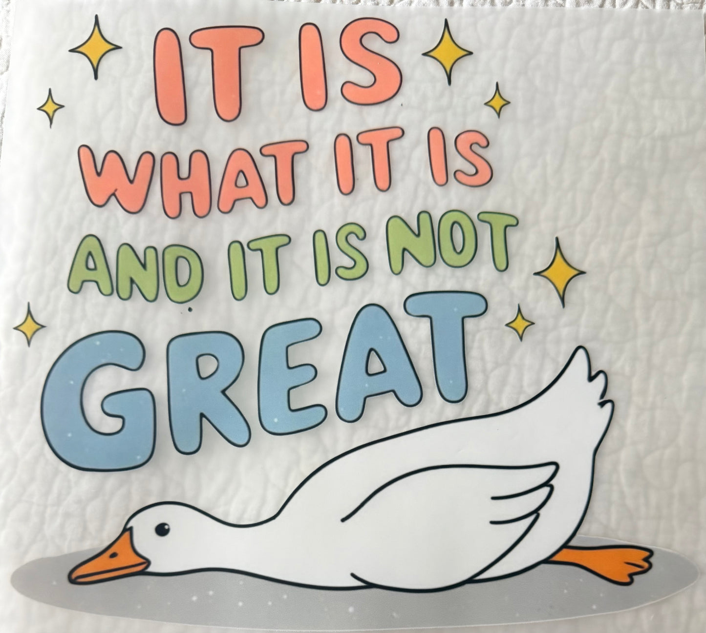 It is not great