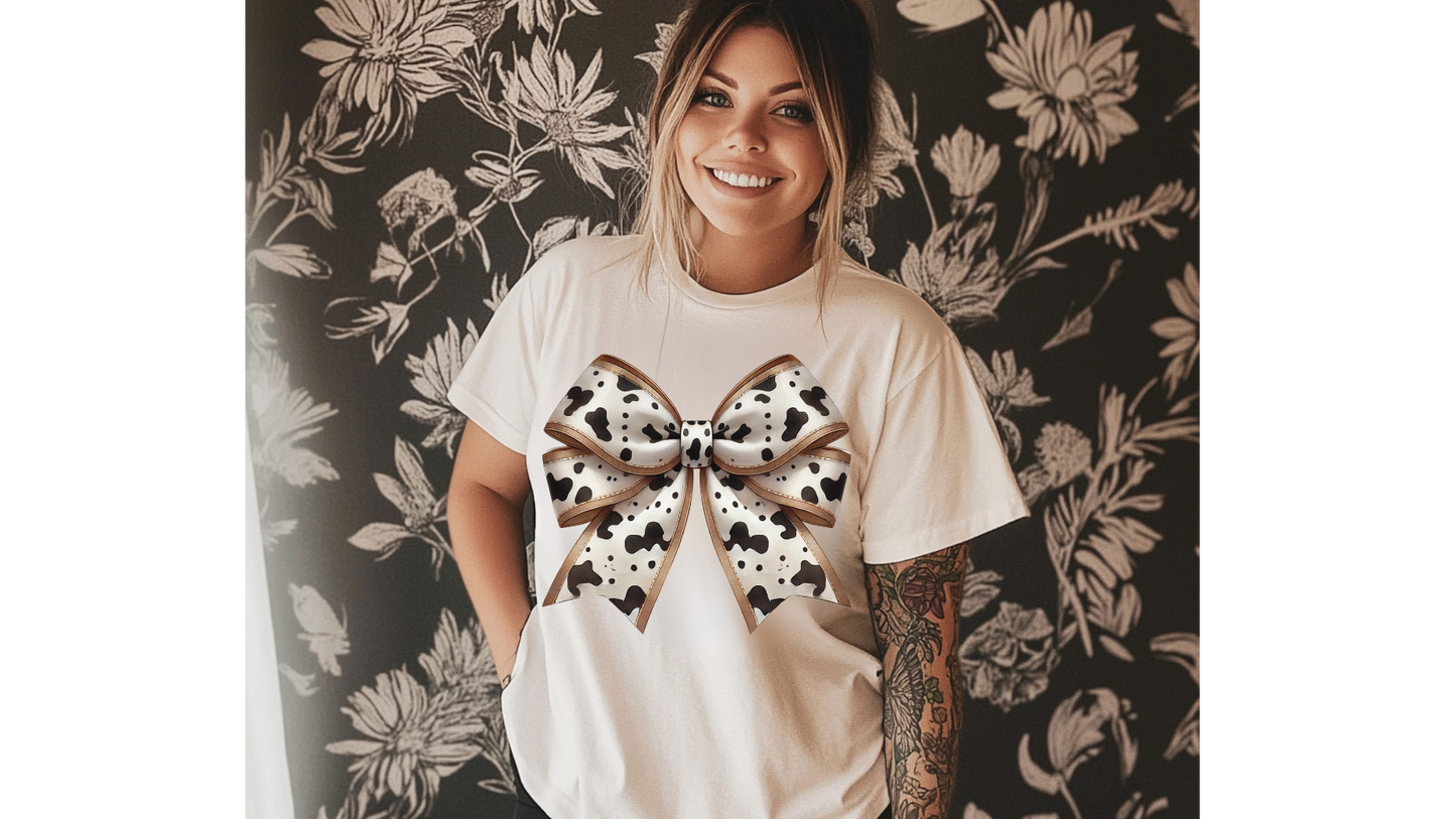 COW PRINT BOW