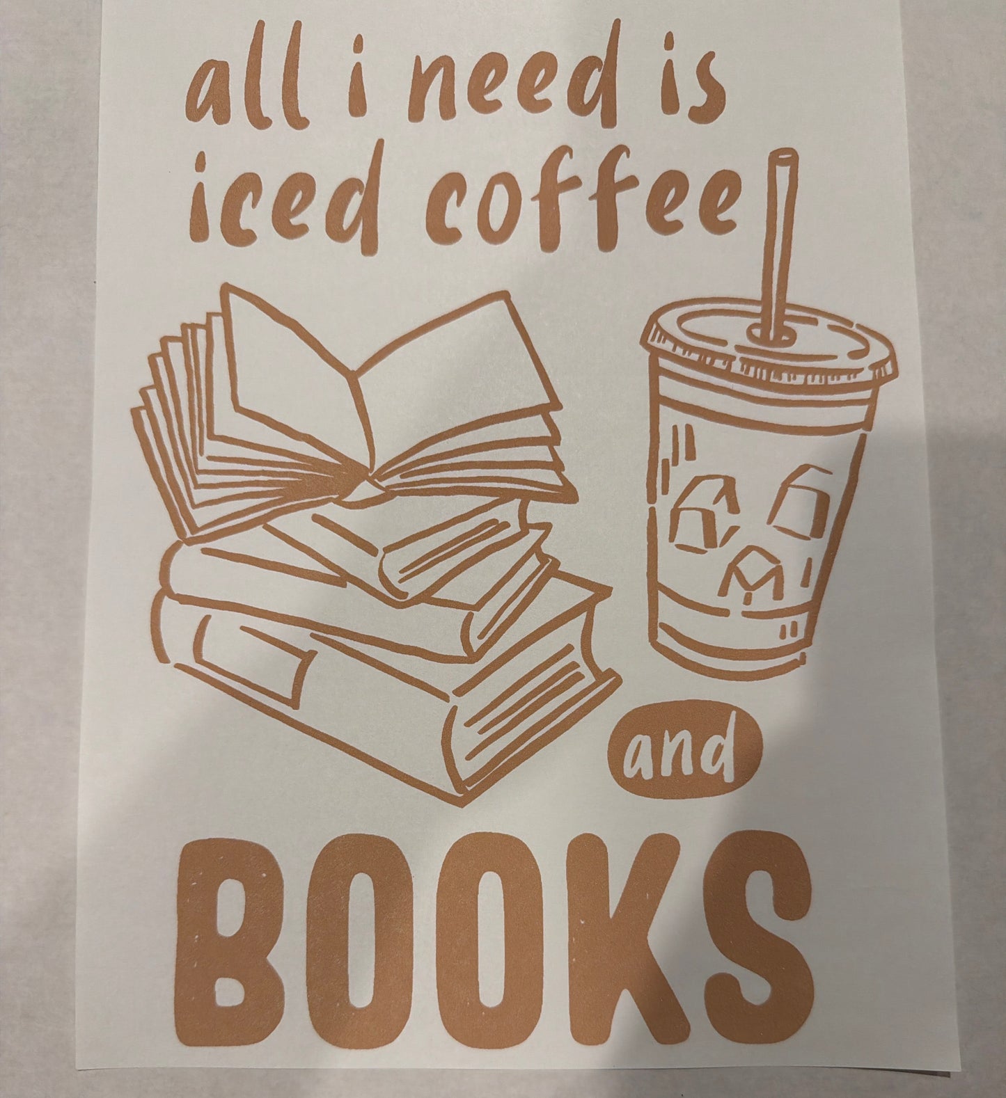 Iced coffee & books