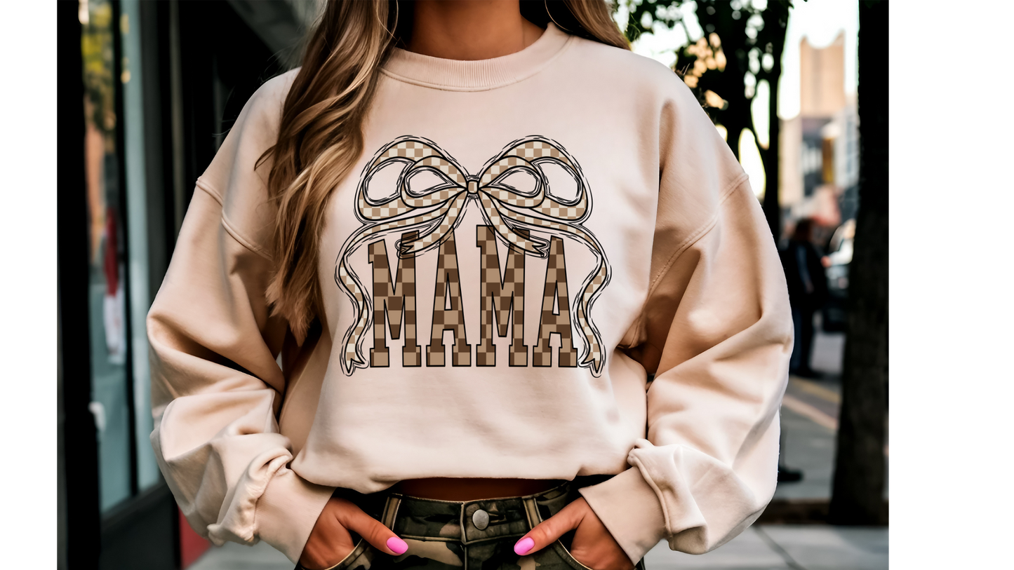 CHECKERED BOW MAMA