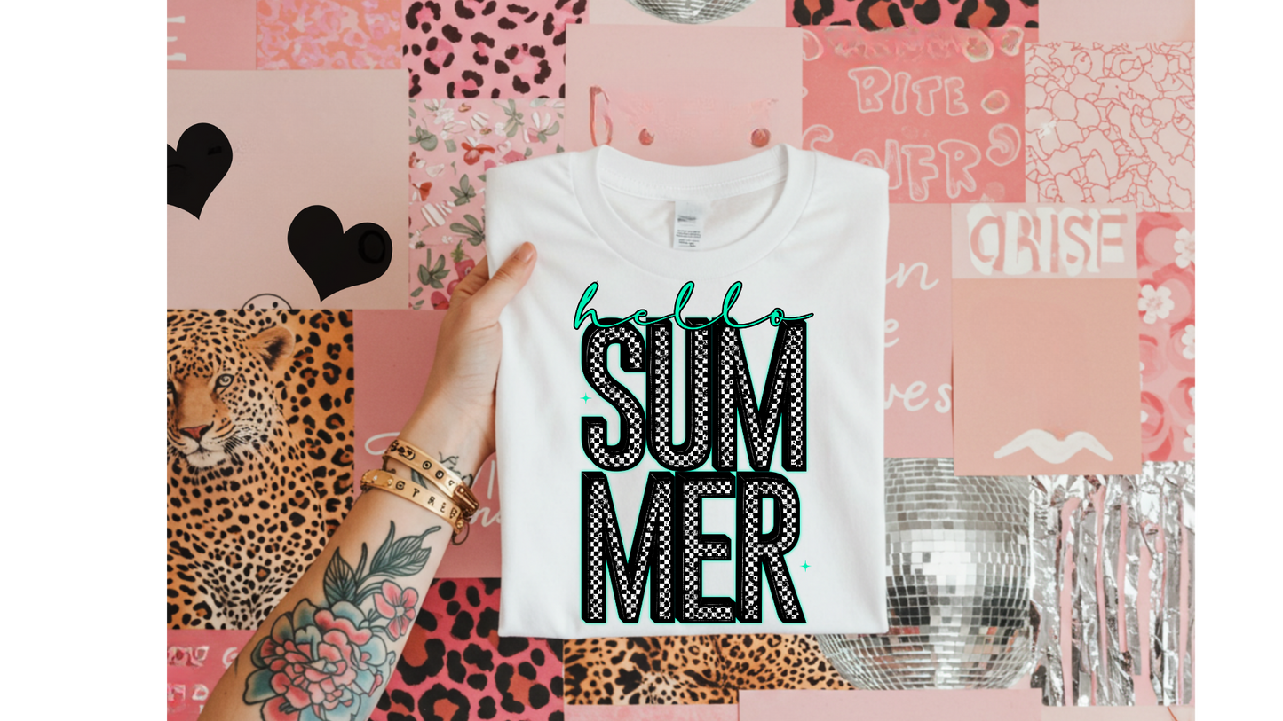 HELLO SUMMER CHECKERED