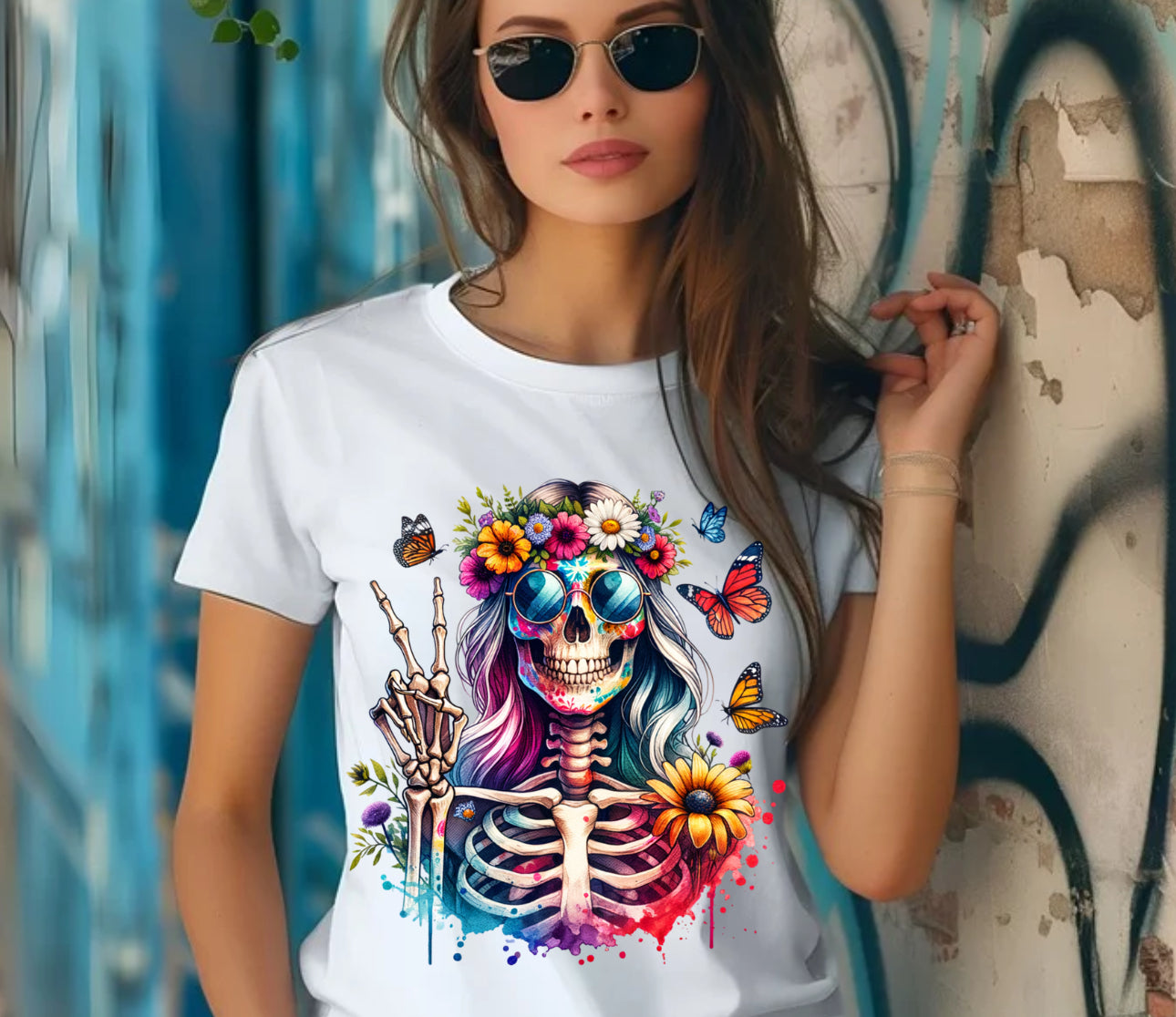 FLORAL HIPPIE SKELLY