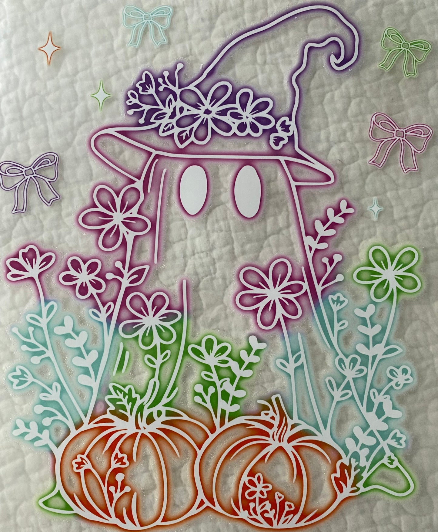 Neon floral ghost