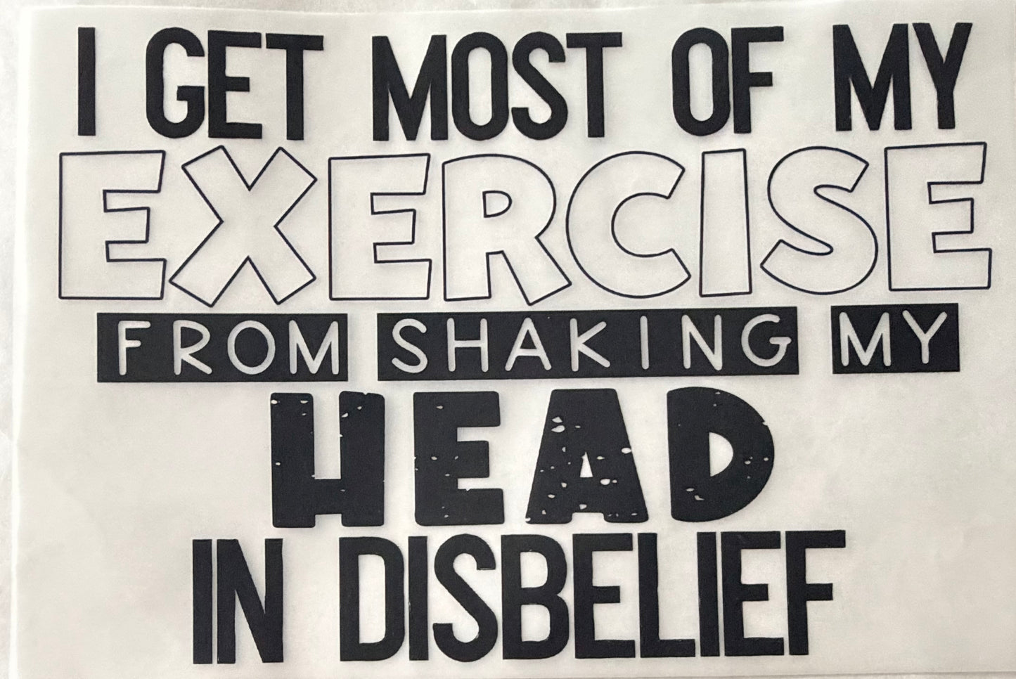 Exercise shaking my head