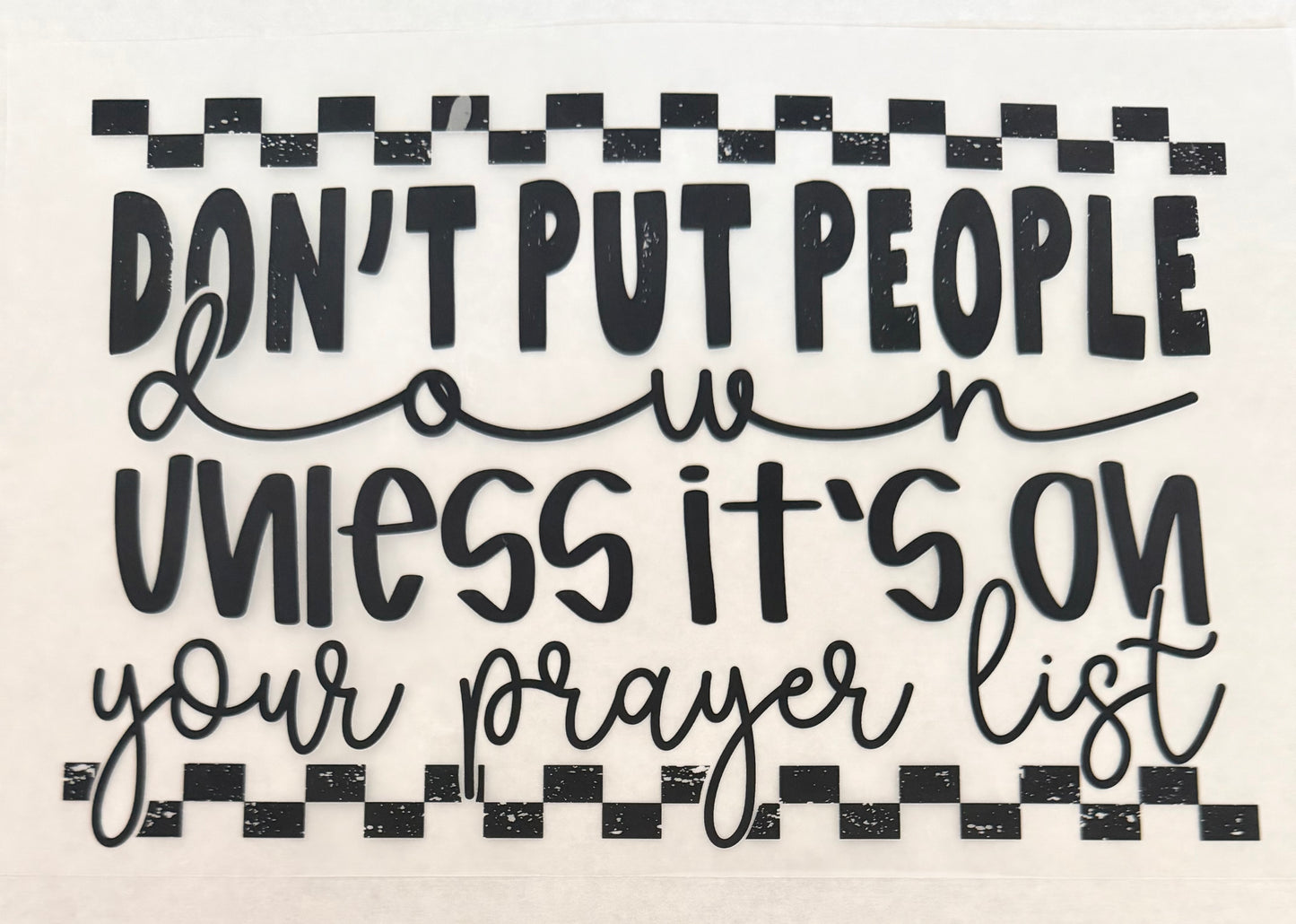 On your prayer list