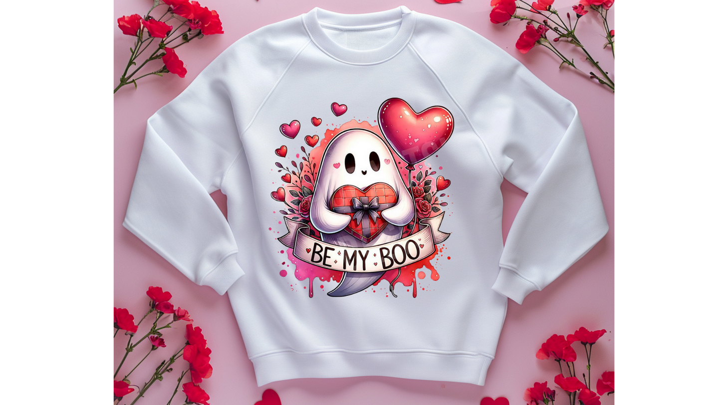 BE MY BOO VALENTINES GHOST