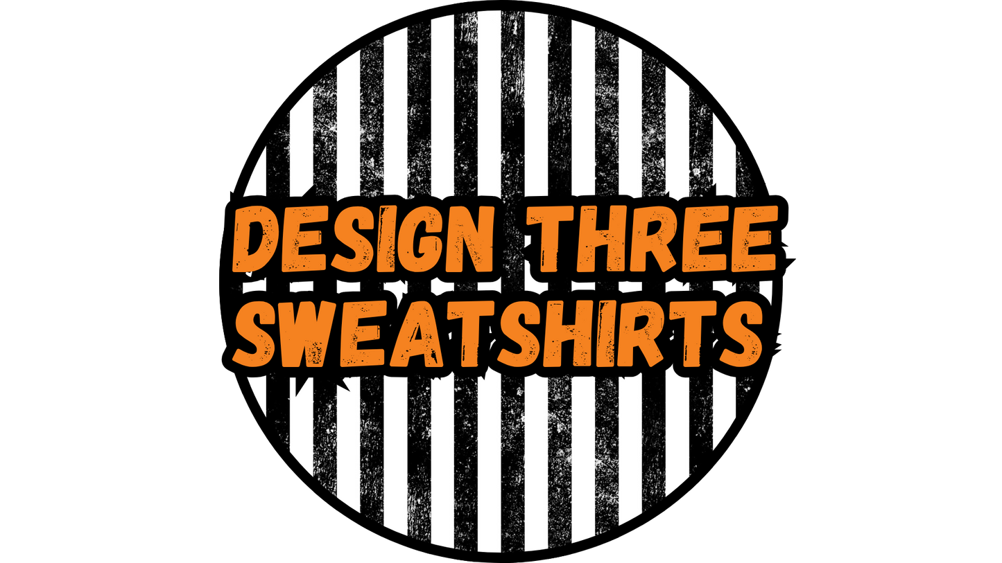 DESIGN 3 SWEATSHIRTS ON LIVE