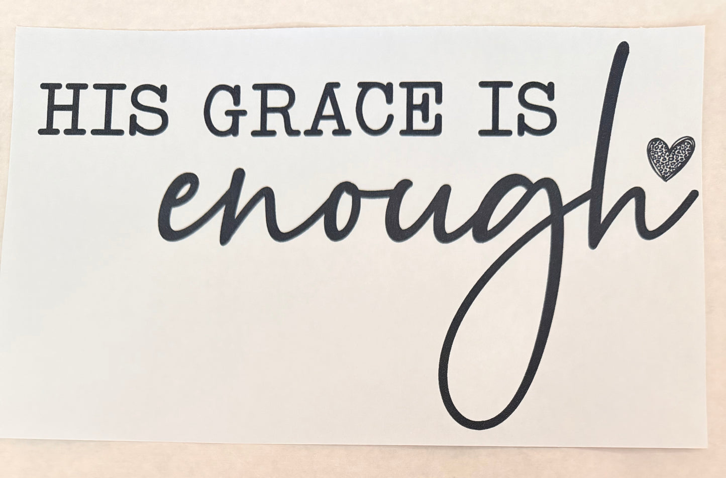 His grace is enough