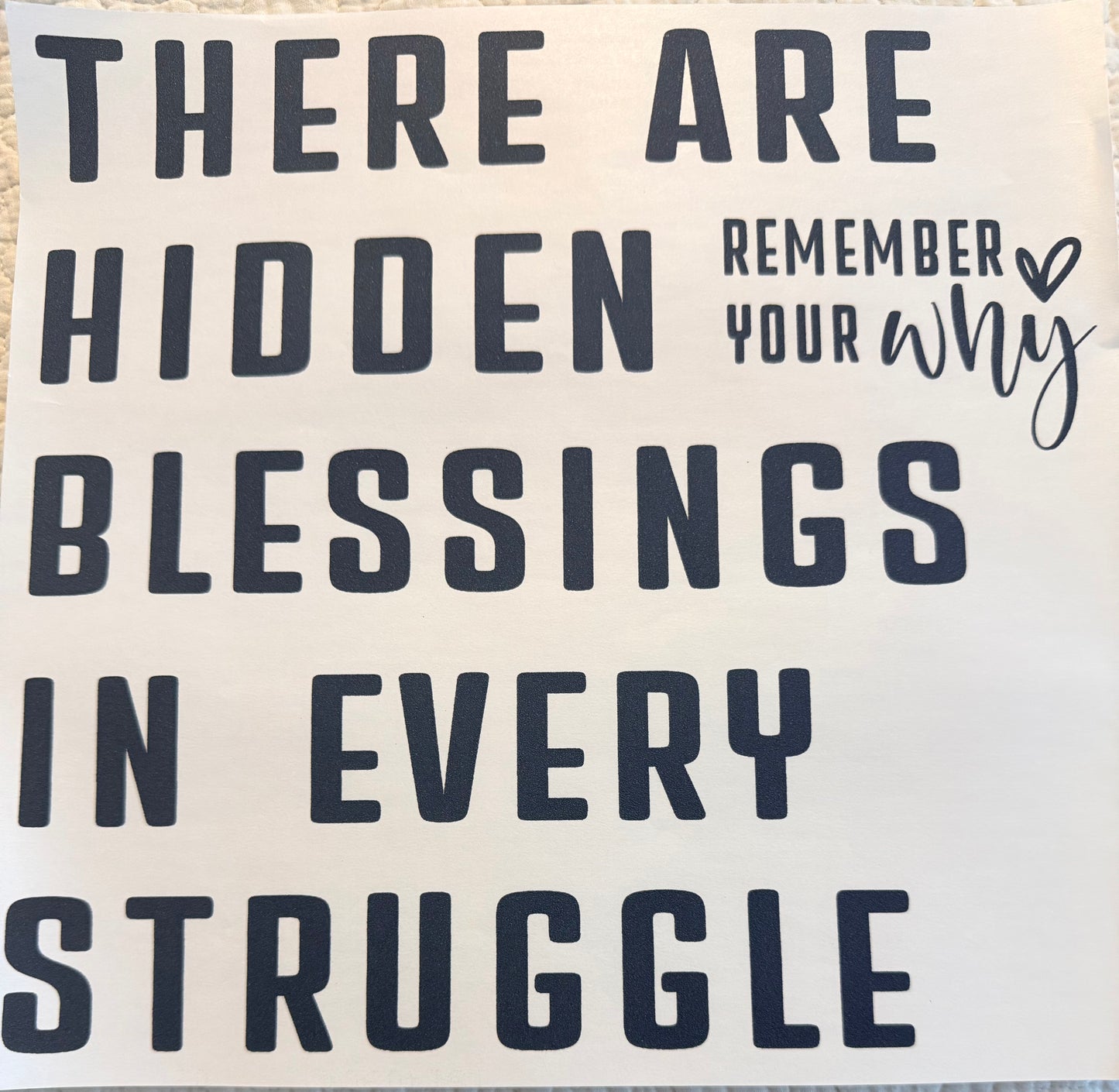 Remember your why w/pocket