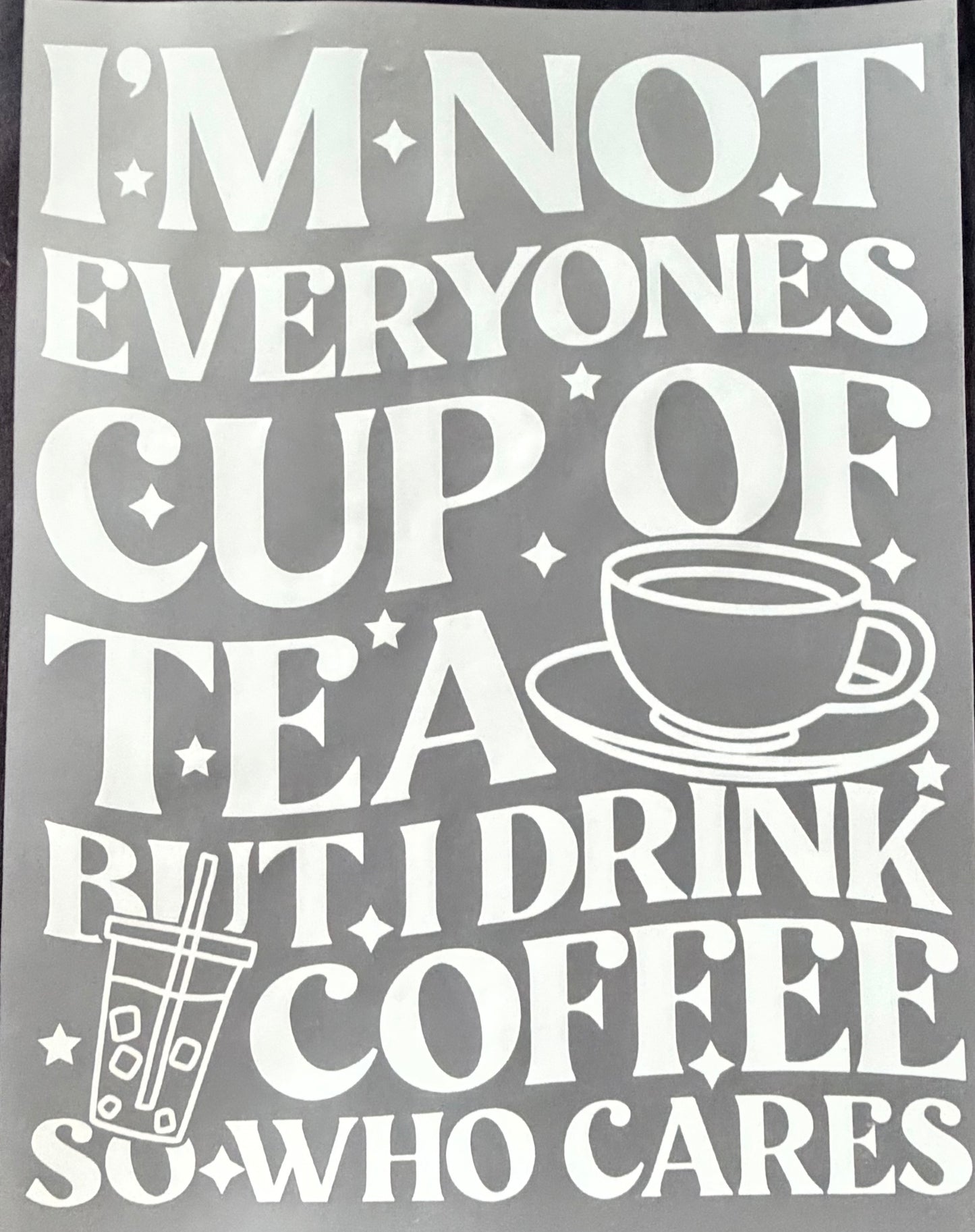 But I drink coffee