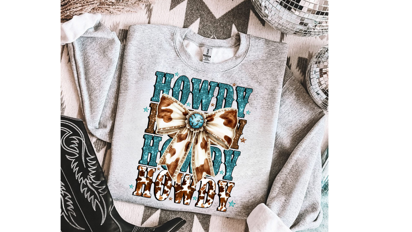 HOWDY STACKED COW BOW