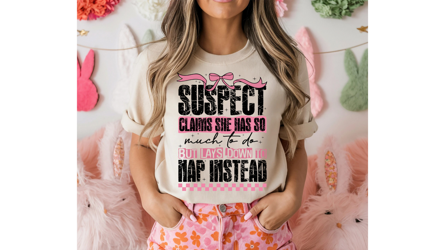 SUSPECT NAPS INSTEAD
