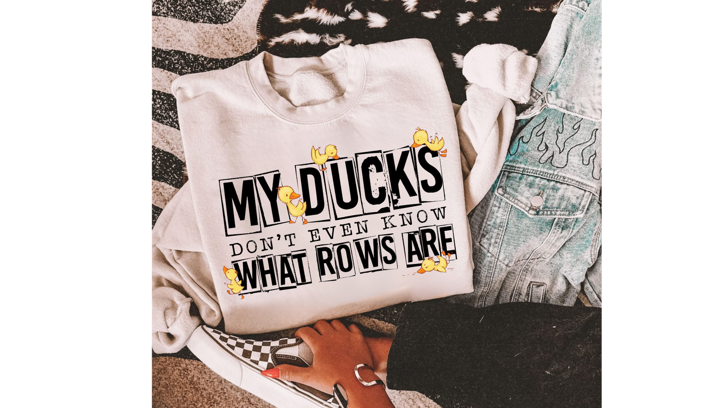 DUCKS DONT EVEN KNOW WHAT ROWS ARE