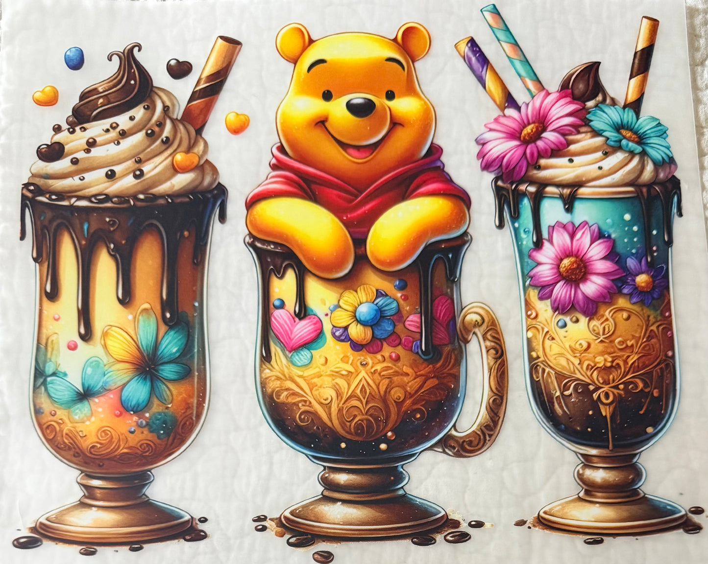 Pooh drinks