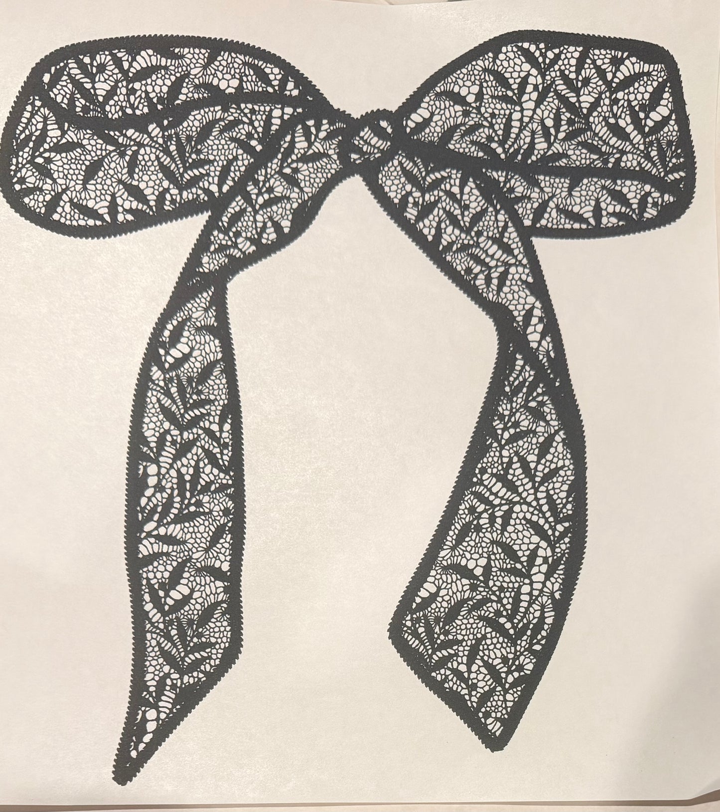 Black lace bow
