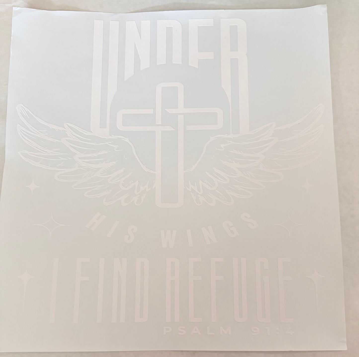 Under his wings