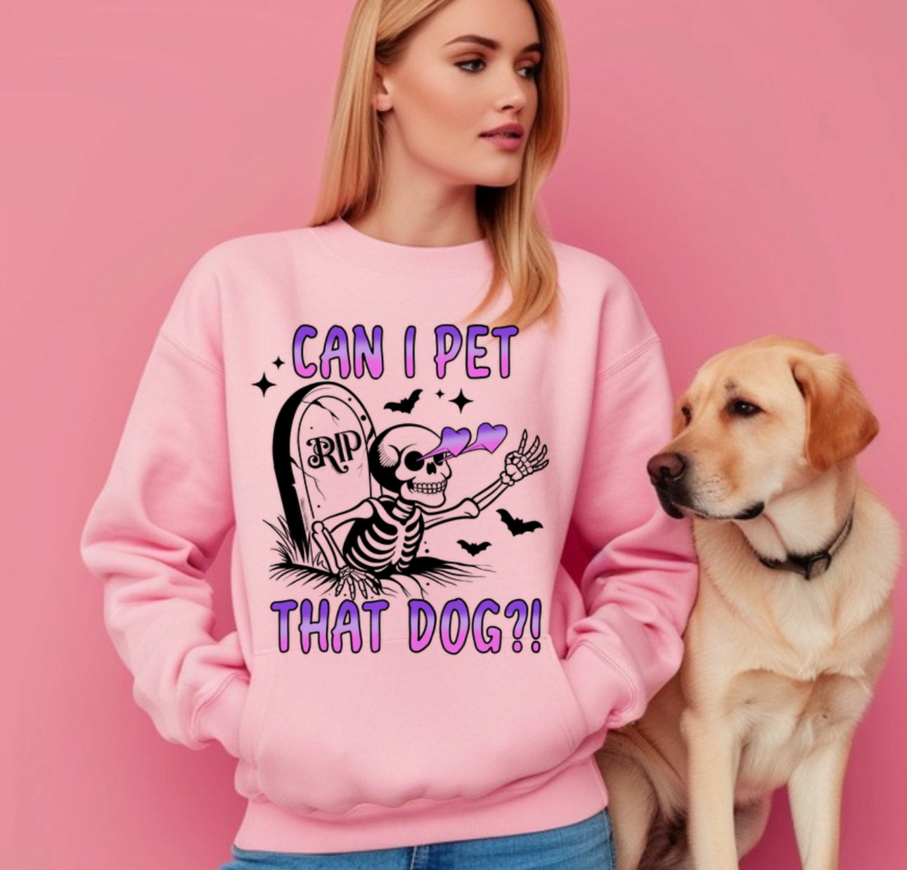 CAN I PET THAT DOG PURPLE