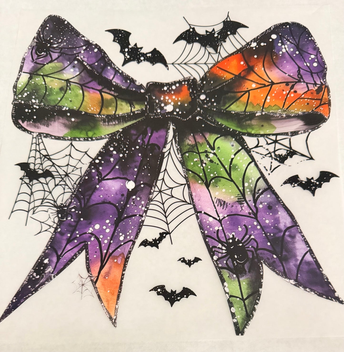 Colorful webs bow