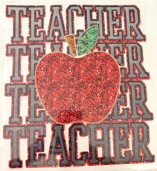 Stacked teacher glitter