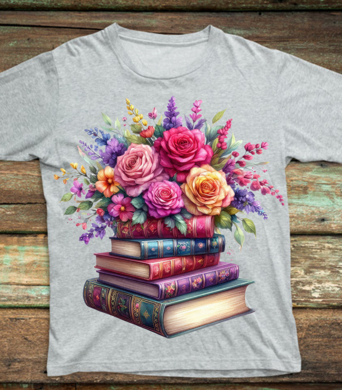 FLORAL BOOK STACK