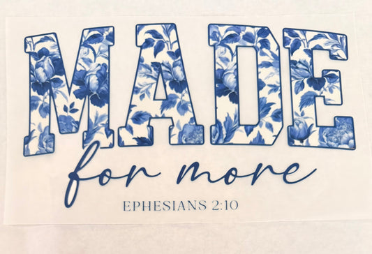 Made for more blue floral