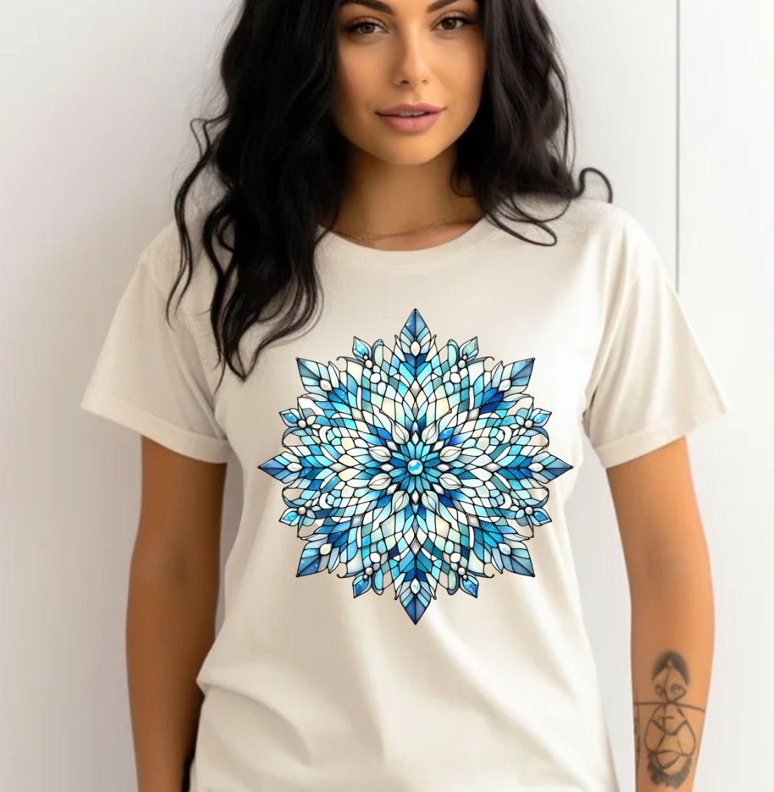 STAINED GLASS SNOWFLAKE