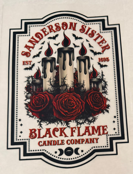 Black flame candle