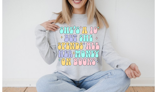 SPENDS ALL MONEY ON BOOKS