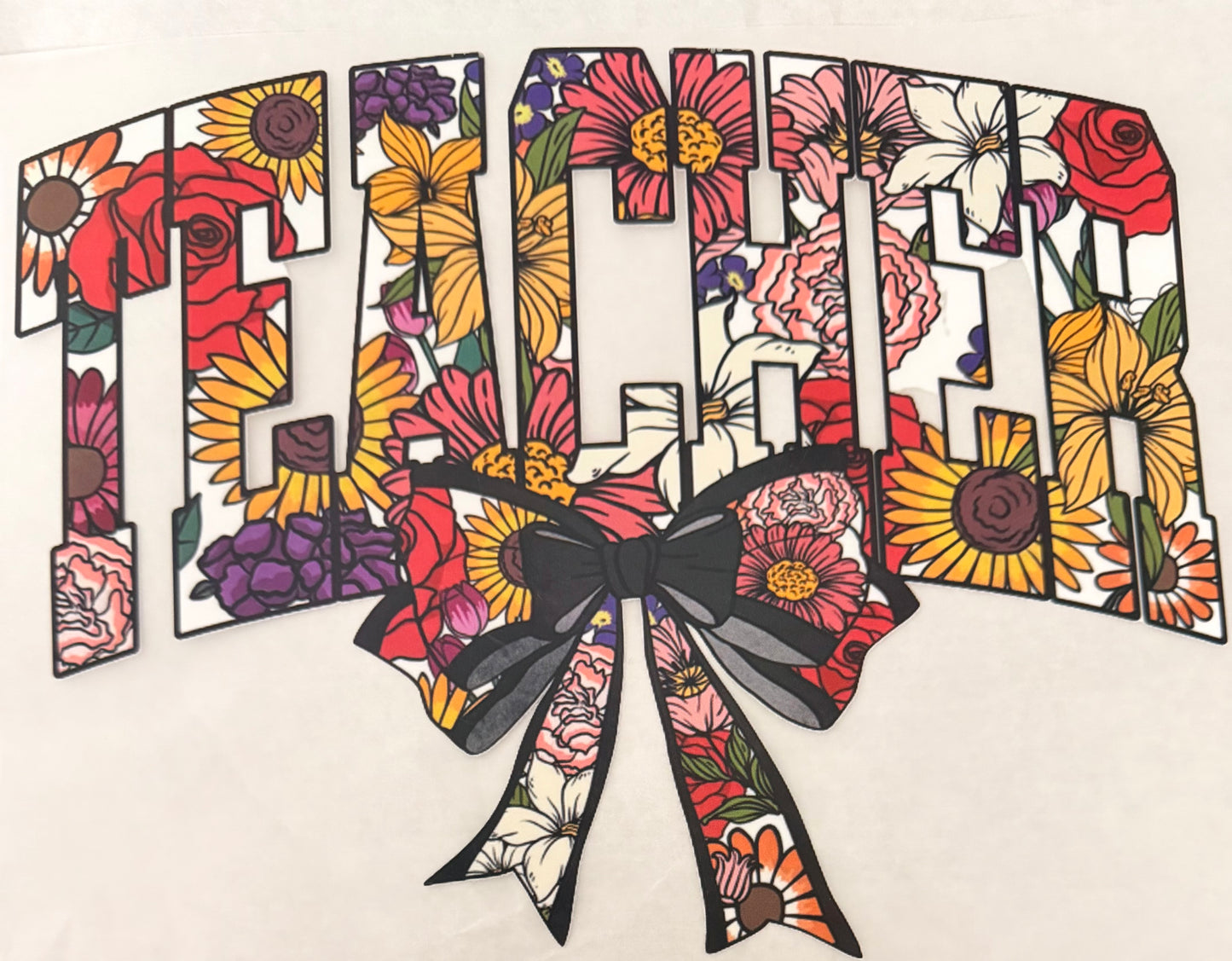 Floral teacher bow