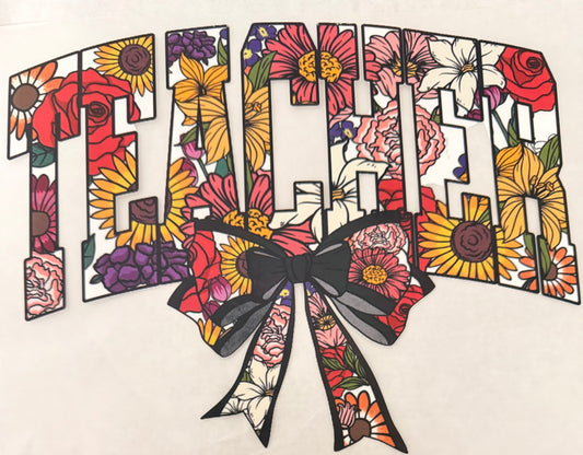 Floral teacher bow