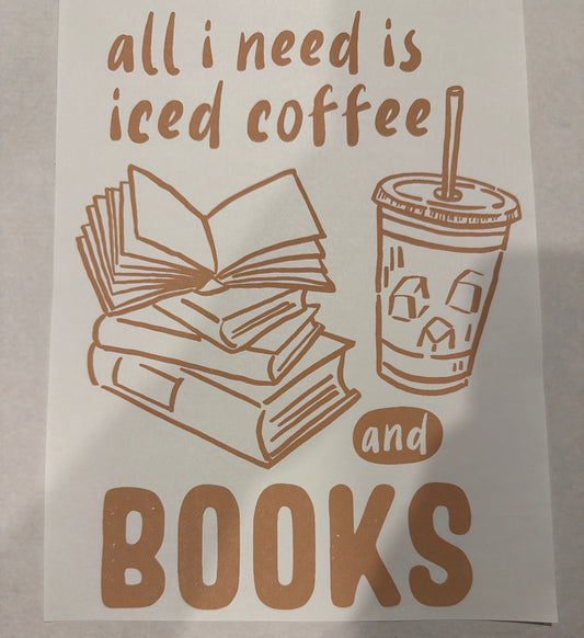 Iced coffee & books