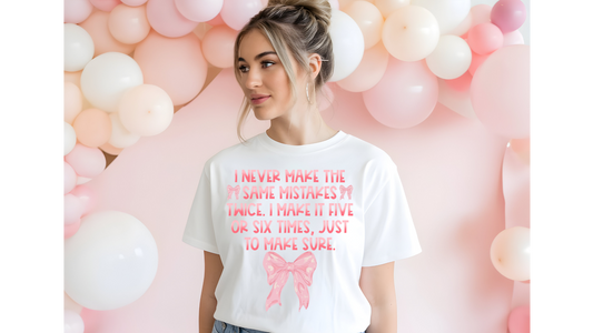 MAKE MISTAKES FIVE OR SIX TIMES