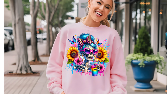 FLORAL SUNFLOWER SKELLY