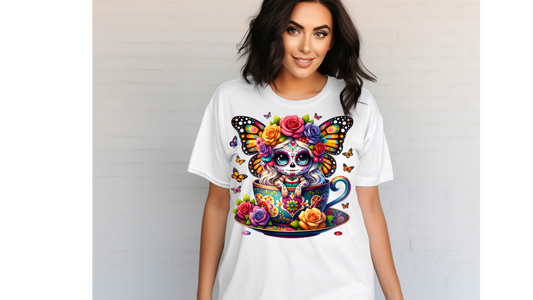 SUGAR SKULL TEACUP SKELLY