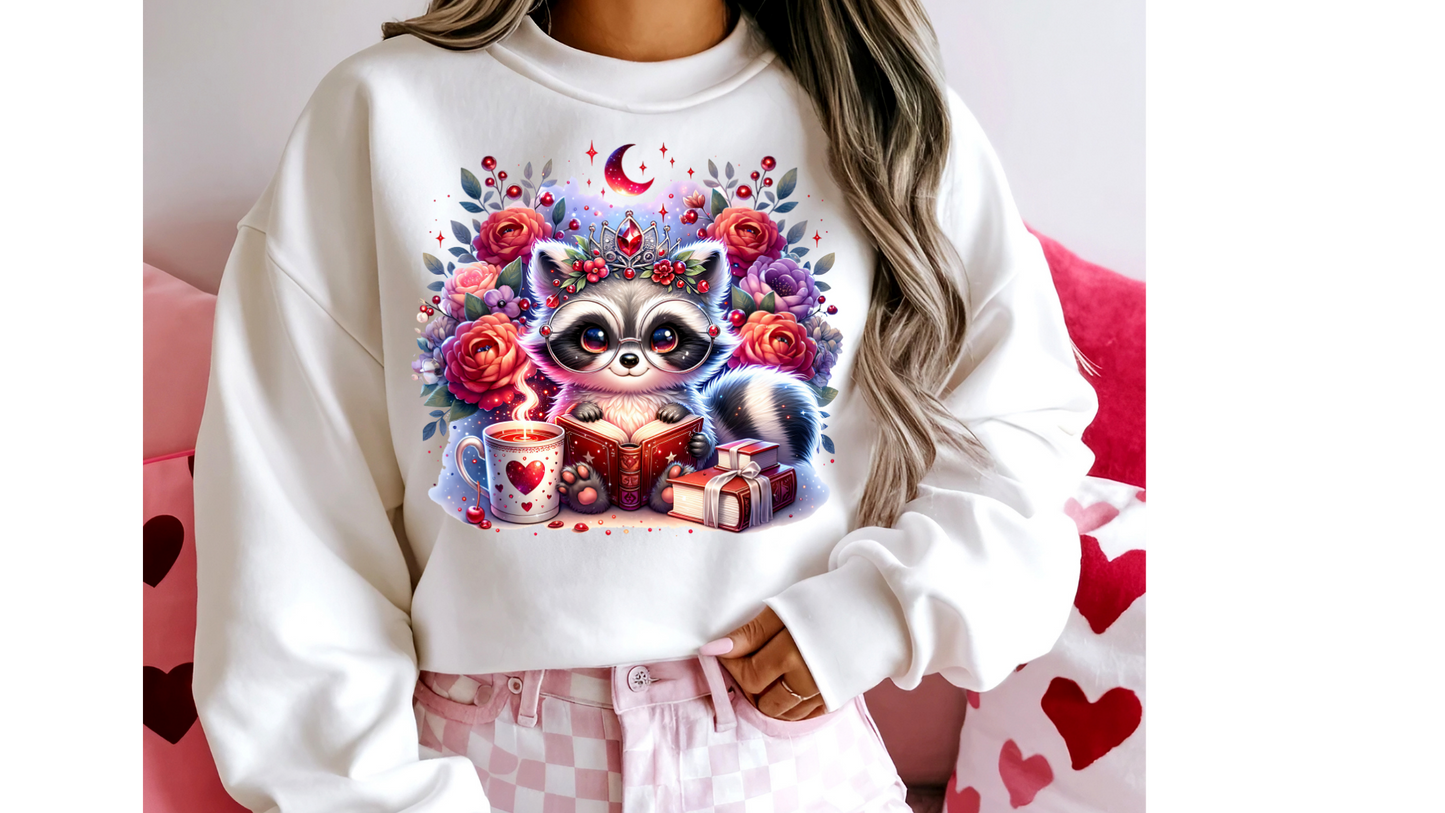 FLORAL BOOKISH RACCOON