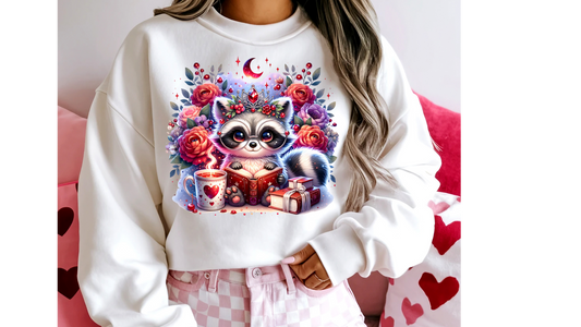 FLORAL BOOKISH RACCOON