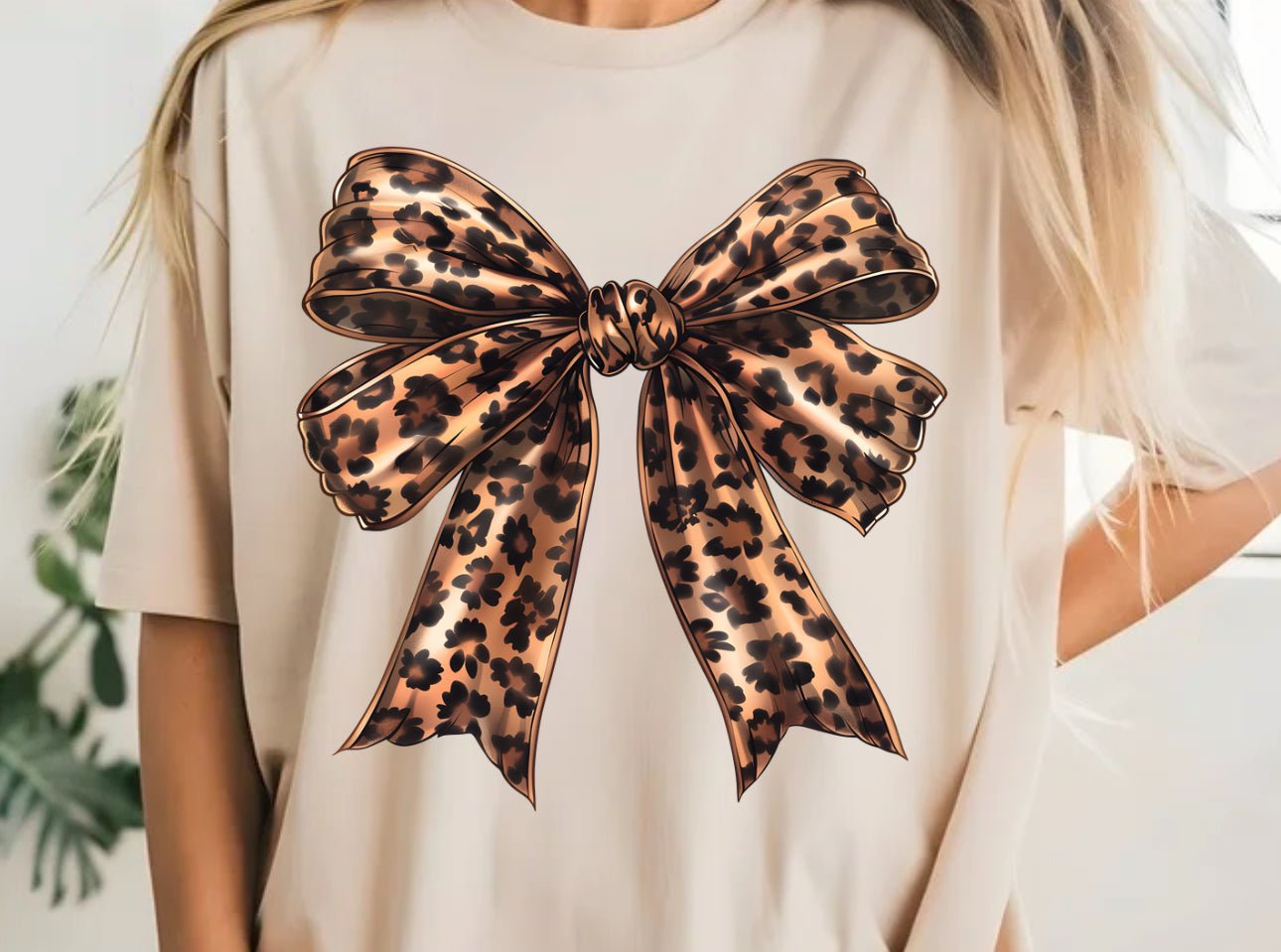 LEOPARD PRINT BOW