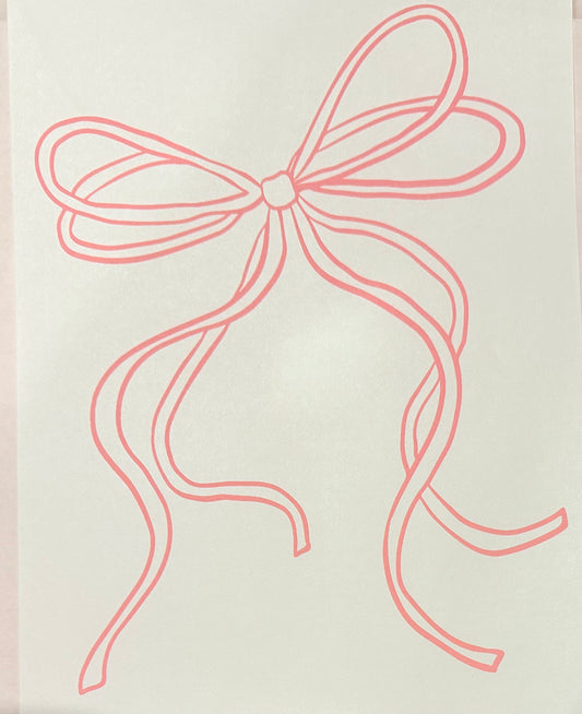 Pink string bow
