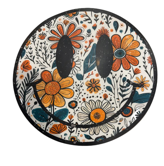 Boho floral smiley