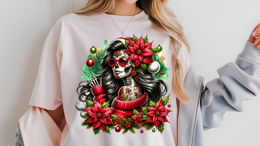 POINSETTIA SUGAR SKULL