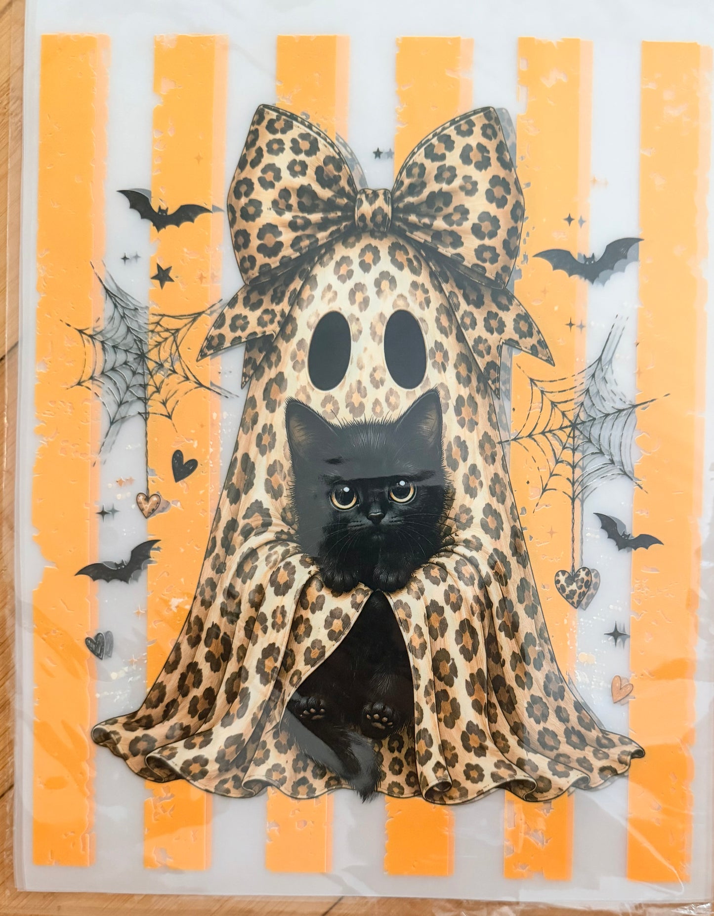 Leopard ghost with cat