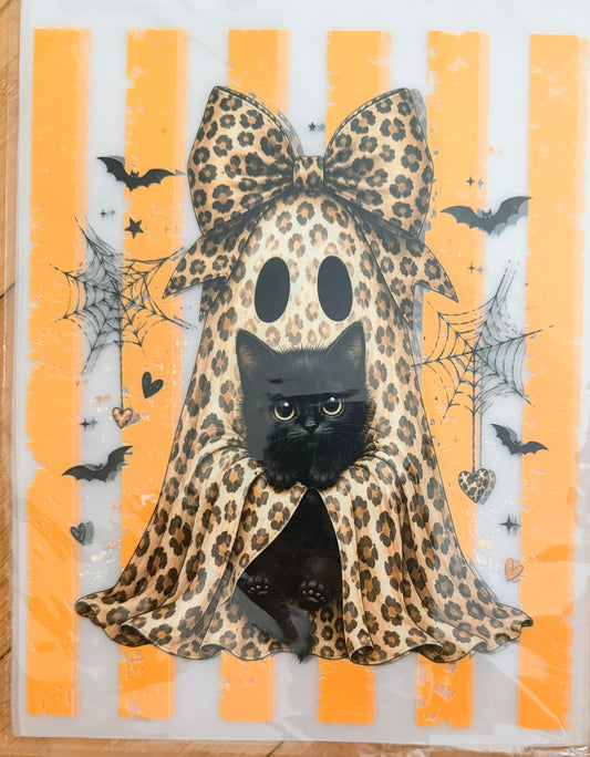 Leopard ghost with cat