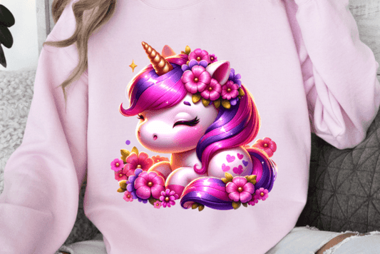 PINK FLORAL UNICORN-KIDS