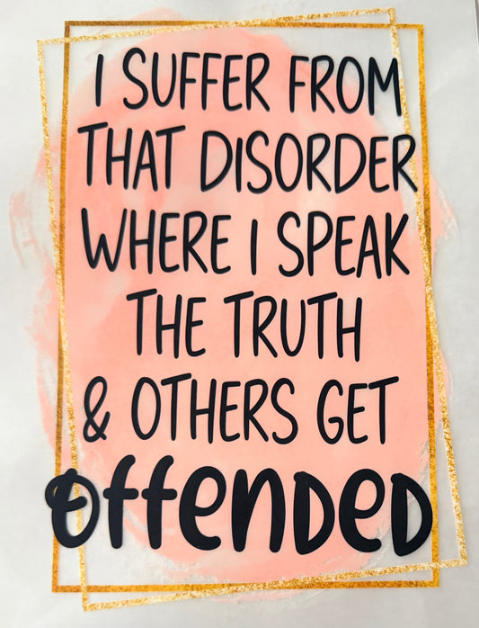 Suffer from disorder