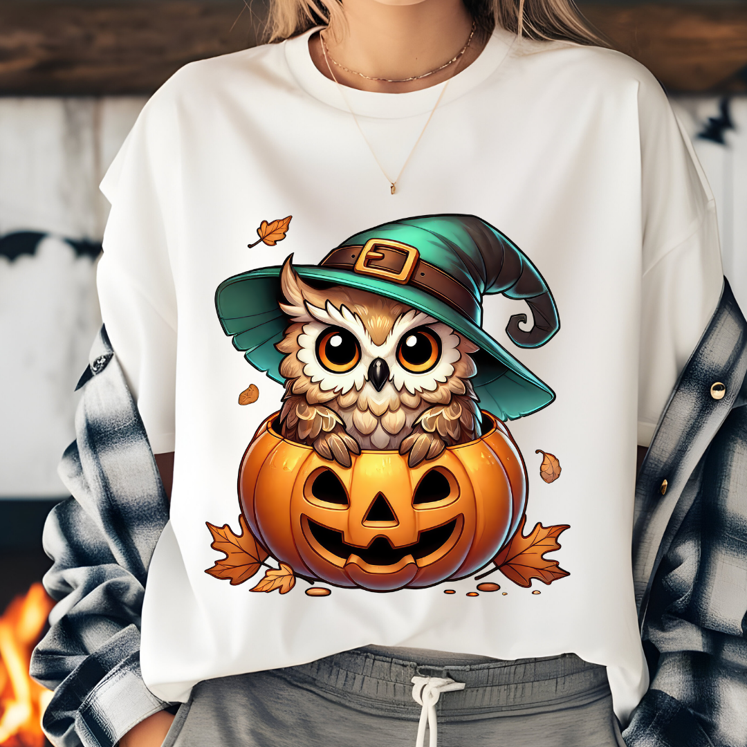 OWL IN PUMPKIN