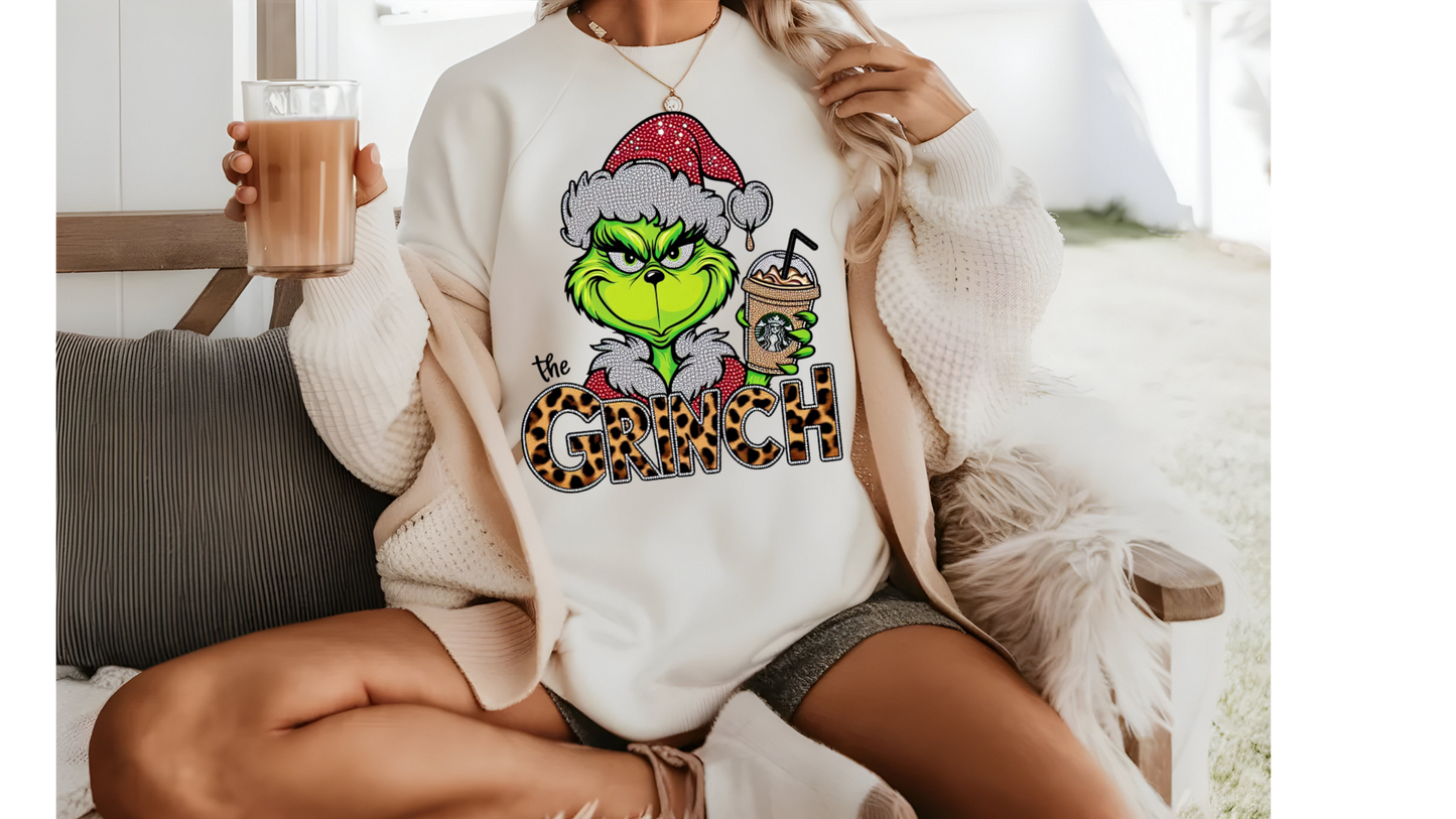 FAUX RINESTONE GRINCH