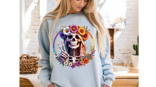 FLORAL HIPPIE SKELETON