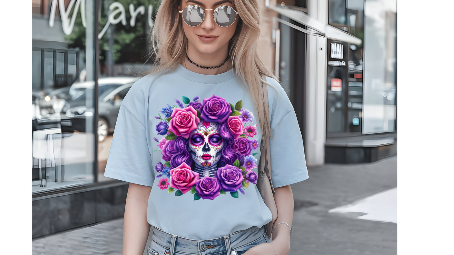 PINK PURPLE SUGAR SKULL